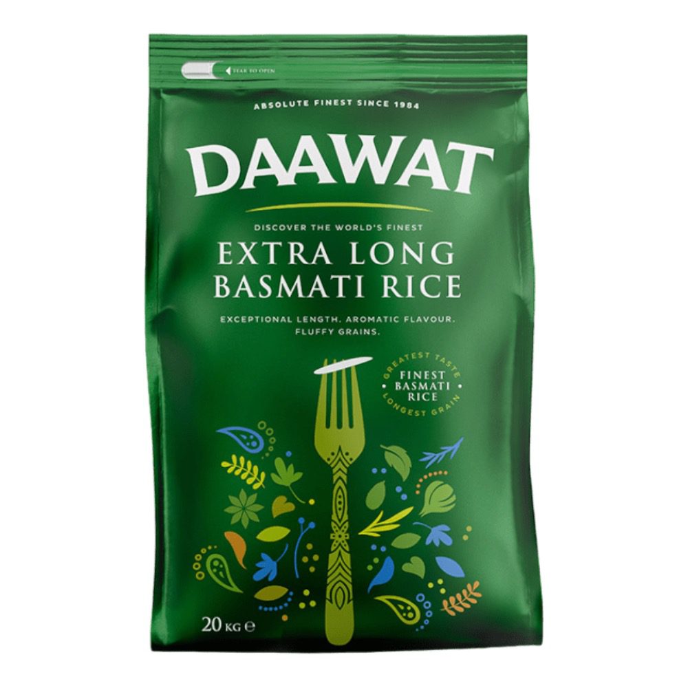 Daawat – Extra Long Basmati Rice – 20 kg